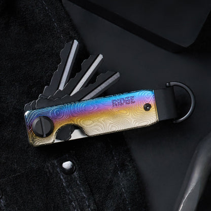 Ridge KeyCase - Burnt Damascus